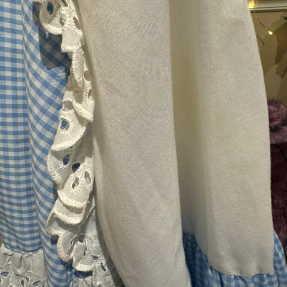 Blue & White Gingham Checked Plaid Cosplay Dress- Dorothy / Alice in Wonderland - Picture 6 of 7